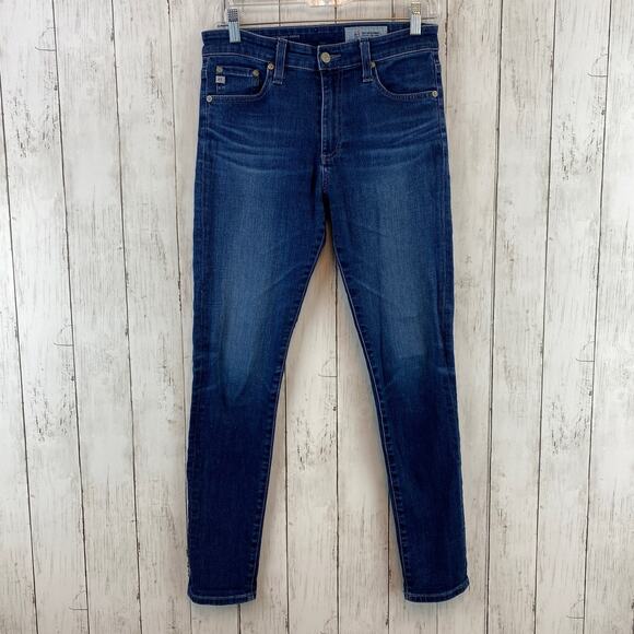 Adriano Goldschmied 4 Years Deep Willow Blue Farrah Skinny Ankle Jeans Size 26R - Picture 2 of 13